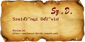 Szelényi Dávid névjegykártya
